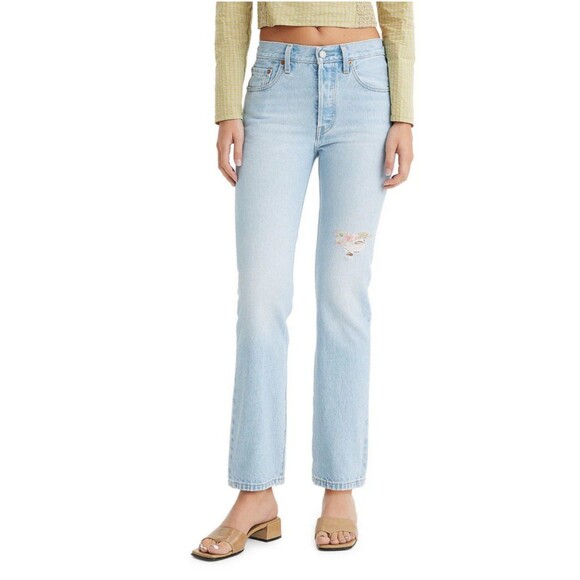 Women's Levi's 501 High Rise Straight Jeans She's Crafty 28x30 - Picture 1 of 8